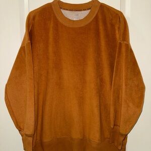 NWOT Aerie Rustic Brown Orange Sweater with Side Slit - Small